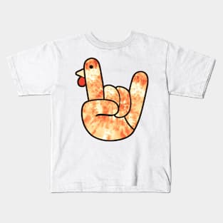 Rock Sign Turkey Hand Tie Dye Thanksgiving Autumn Men Women Kids T-Shirt